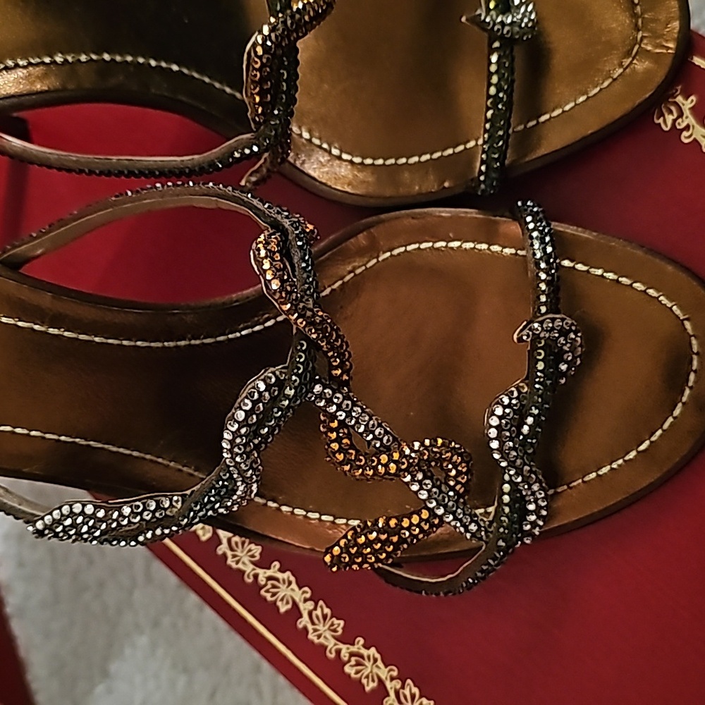 Gorgeous Rene Caovilla sparkle snake heels size 37 worn once - Picture 3 of 4